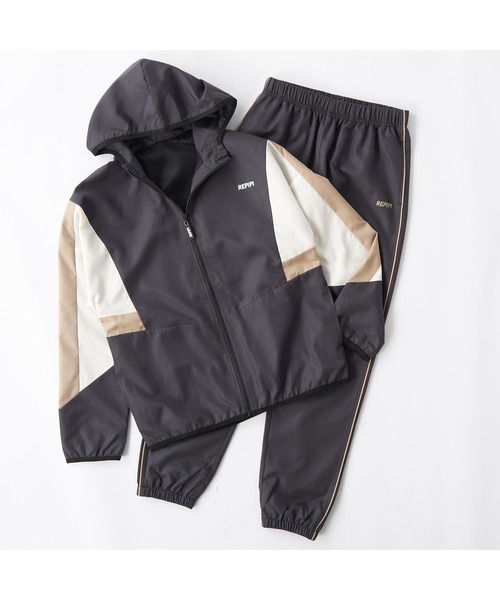 repipi armario/レピピアルマリオ キッズ 切替 裏メッシュ フルジップアップ シャカシャカ 上下セット ジャケット ジャージパンツ セットアップ スポーツウェア（ジャージ）｜repipi armario（レピピ アルマリオ）