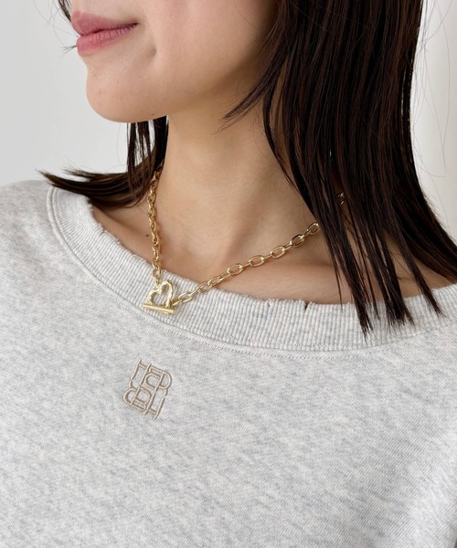 Heather(ヘザー)の「ハートモチーフチェーンネックレス 234100(ネックレス・レディース・シルバー/ゴールド・ONE SIZE)」の1枚目の写真
