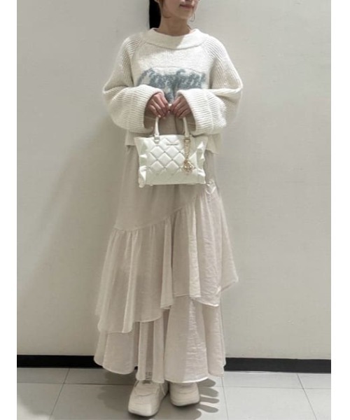 SAMANTHAVEGA(サマンサベガ)の「キルティングパールフラッター(ミニ)(ショルダーバッグ・レディース・ブラック/ホワイト・FREE)」の3枚目の写真