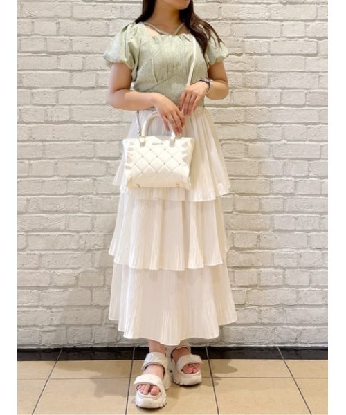 SAMANTHAVEGA(サマンサベガ)の「キルティングパールフラッター(ミニ)(ショルダーバッグ・レディース・ブラック/ホワイト・FREE)」の5枚目の写真