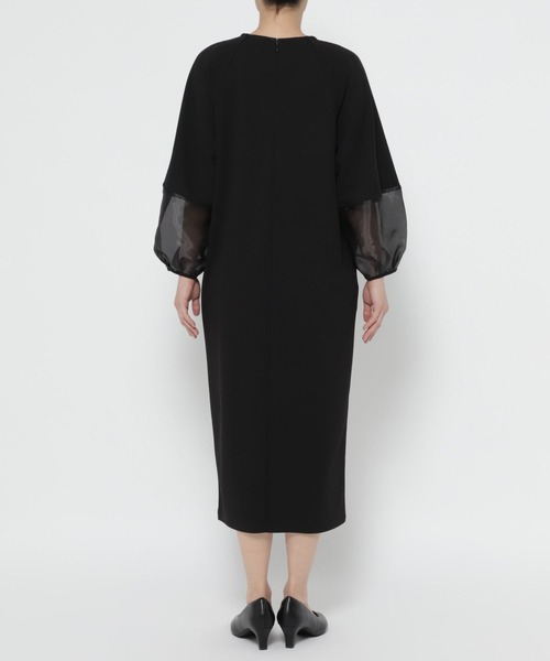 LEPSIM（レプシィム）の「【入卒式／セレモニー】袖切り替えジョーゼットワンピース　207940（ワンピース・レディース・ブラック/ネイビー・FREE）」の5枚目の写真