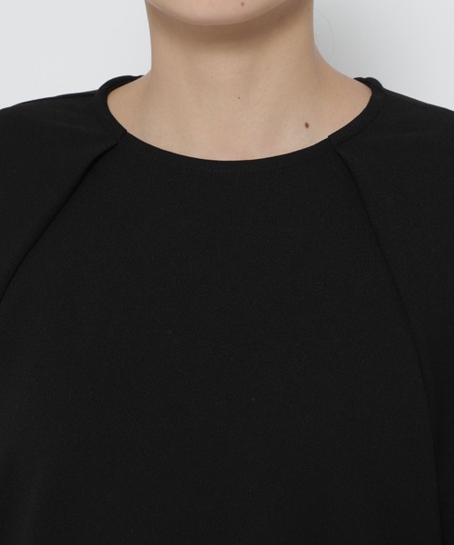 LEPSIM（レプシィム）の「【入卒式／セレモニー】袖切り替えジョーゼットワンピース　207940（ワンピース・レディース・ブラック/ネイビー・FREE）」の6枚目の写真