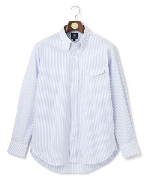 J.PRESS（ジェイプレス）の「【定番 / 不変の品格】アービング キャンディーストライプ シャツ / ボタンダウン（シャツ/ブラウス・メンズ・ピンク系1/ダルブルー系1・X-LARGE/SMALL/MEDIUM/LARGE）」の5枚目の写真