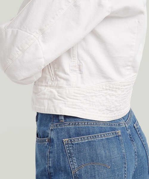 G-STAR（ジースター）の「SHORT MOTO JACKET/デニムライダースジャケット（デニムジャケット・レディース・ホワイト系その他・MEDIUM/SMALL/X-SMALL）」の7枚目の写真