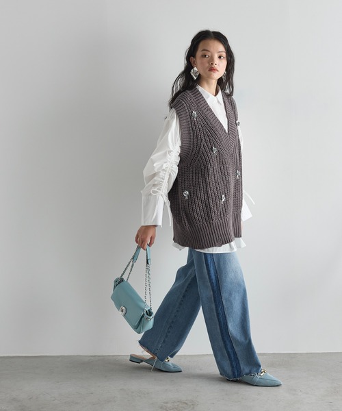 THE YOn（ザヨン）の「デニムライクローファーミュール（サンダル・レディース・ブルー/ブラック/ピンク/ベージュ・39/38/37）」の14枚目の写真