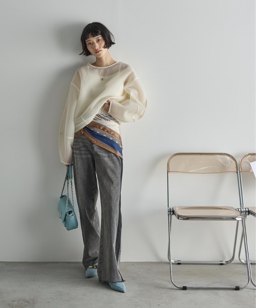 THE YOn（ザヨン）の「デニムライクローファーミュール（サンダル・レディース・ブルー/ブラック/ピンク/ベージュ・39/38/37）」の16枚目の写真