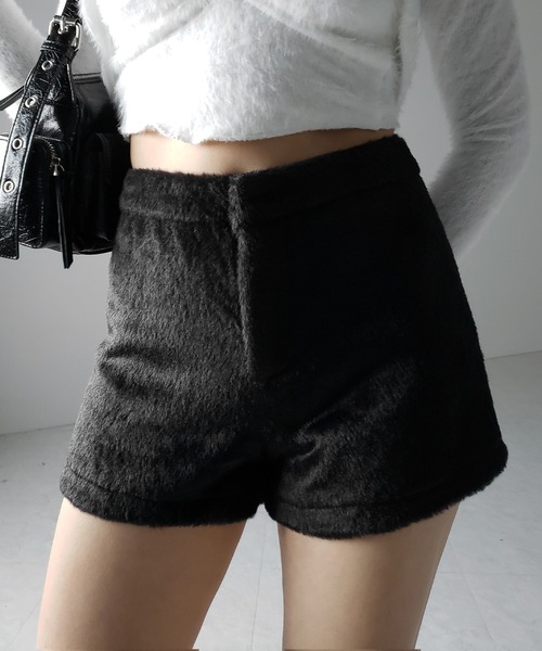 セール】※【 3size ／2color 】シャギーファーショートパンツ