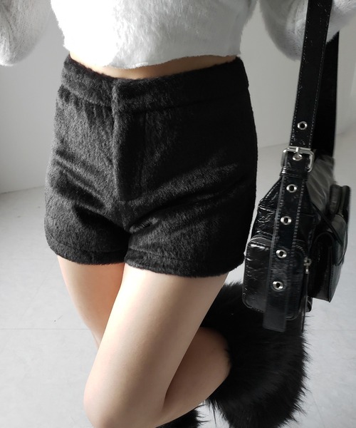 セール】※【 3size ／2color 】シャギーファーショートパンツ