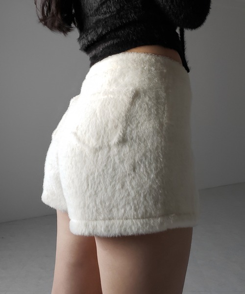 セール】※【 3size ／2color 】シャギーファーショートパンツ