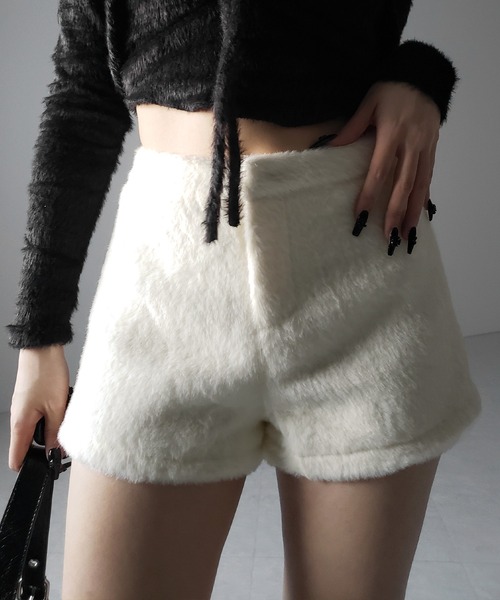 セール】※【 3size ／2color 】シャギーファーショートパンツ