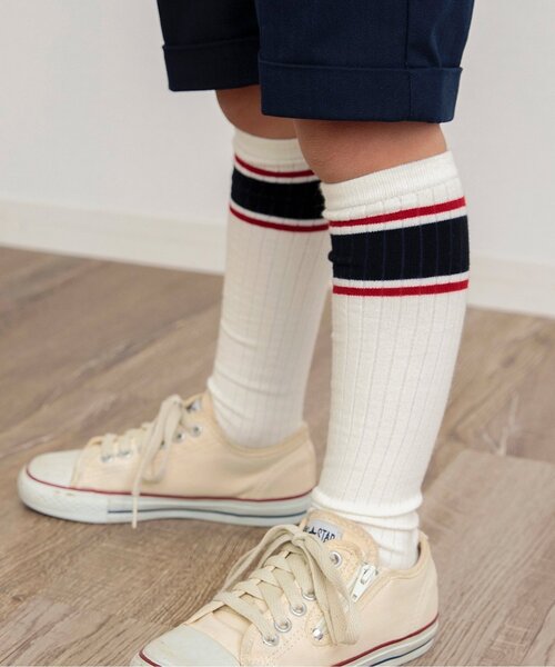 BREEZE(ブリーズ)の「【フォーマル対応】ハイソックス(ソックス/靴下・キッズ・その他2/オフホワイト/ブラック・21/18/15 )」の3枚目の写真