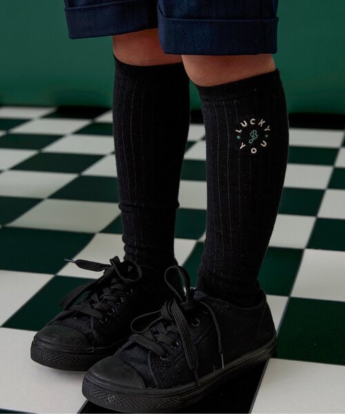 BREEZE(ブリーズ)の「【フォーマル対応】ハイソックス(ソックス/靴下・キッズ・その他2/オフホワイト/ブラック・21/18/15 )」の1枚目の写真