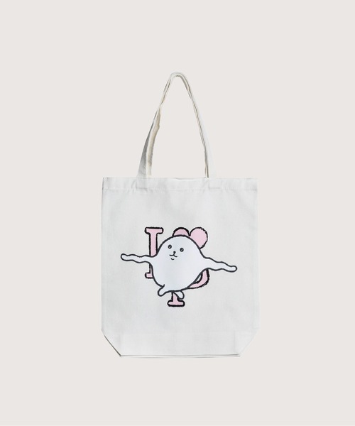 LA POMME petit(ラポミ・プチ)の「Yawame × LA POMME petit Original Tote Bag(トートバッグ・レディース・ホワイト・FREE)」の2枚目の写真