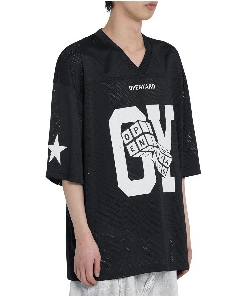メーカー直売 - 人気ランキング OY/オーワイ』 CUBE MESH FOOTBALL JERSEY/キューブメッシュ トップス
