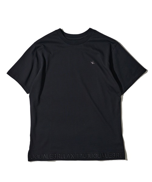 1PIU1UGUALE3 RELAX】HEM LOGO T-SHIRT / ヘム刺繍ロゴ半袖T