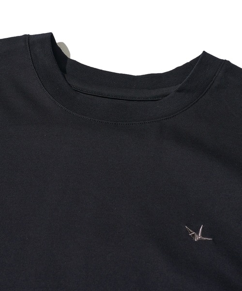 1PIU1UGUALE3 RELAX】HEM LOGO T-SHIRT / ヘム刺繍ロゴ半袖T