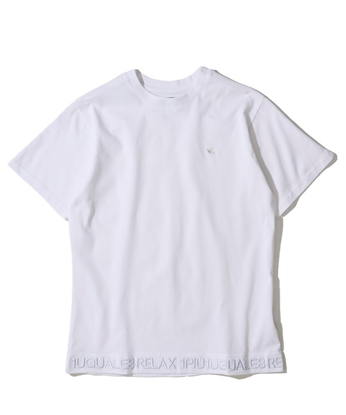 1PIU1UGUALE3 RELAX ヘム刺繍ロゴTシャツ メンズ 半袖 1PIU1UGUALE3 RELAX】HEM LOGO T-SHIRT / ヘム刺繍ロゴ半袖T