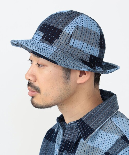 BEAMS PLUS(ビームスプラス)の「ヴィンテージ刺し子 ミリタリー ハット(ハット・メンズ・インディゴブルー・ONE SIZE)」の3枚目の写真