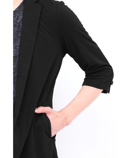 TORNADO MART(トルネードマート)の「TORNADO MART∴スラブカノコジャージー7分袖チェスター(チェスターコート・メンズ・ベージュ/グレー系その他2/ブラック・M/L/LL/XXL)」の22枚目の写真