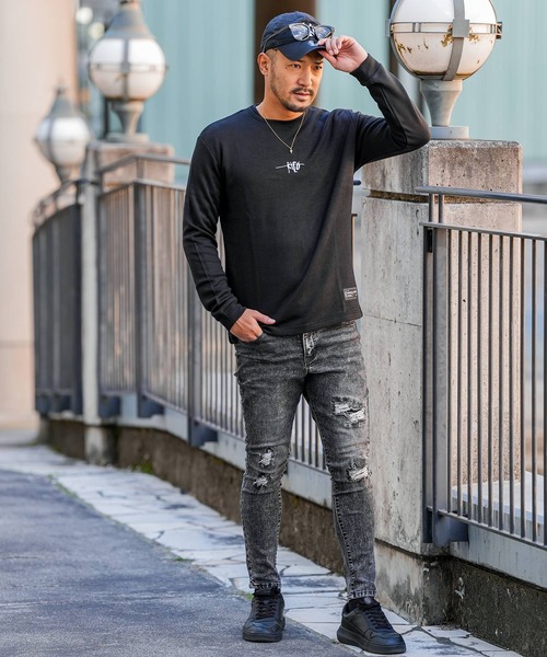adamsJUGGLER(アダムスジャグラー)の「RTEGO.Pニットロングスリーブ(ニット/セーター・メンズ・グレー/ブラック・S/M/L/XL/XXL)」の19枚目の写真
