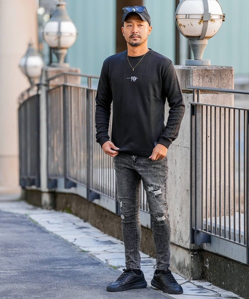 adamsJUGGLER(アダムスジャグラー)の「RTEGO.Pニットロングスリーブ(ニット/セーター・メンズ・グレー/ブラック・S/M/L/XL/XXL)」の20枚目の写真