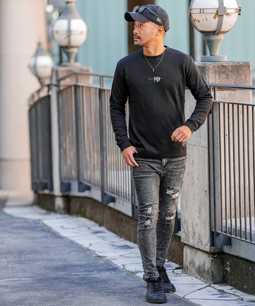 adamsJUGGLER(アダムスジャグラー)の「RTEGO.Pニットロングスリーブ(ニット/セーター・メンズ・グレー/ブラック・S/M/L/XL/XXL)」の21枚目の写真