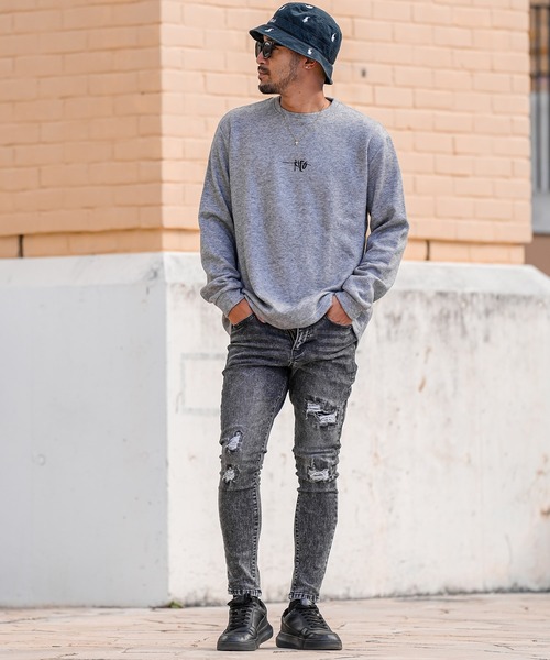 adamsJUGGLER(アダムスジャグラー)の「RTEGO.Pニットロングスリーブ(ニット/セーター・メンズ・グレー/ブラック・S/M/L/XL/XXL)」の5枚目の写真