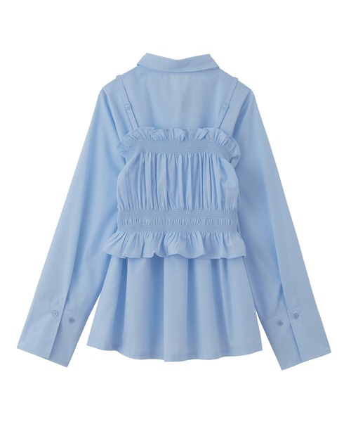 RANAN(ラナン)の「ビスチェ×レギュラーカラーシャツ(シャツ/ブラウス・レディース・ブルー/ホワイト/チャコール・LL/L/M)」の14枚目の写真