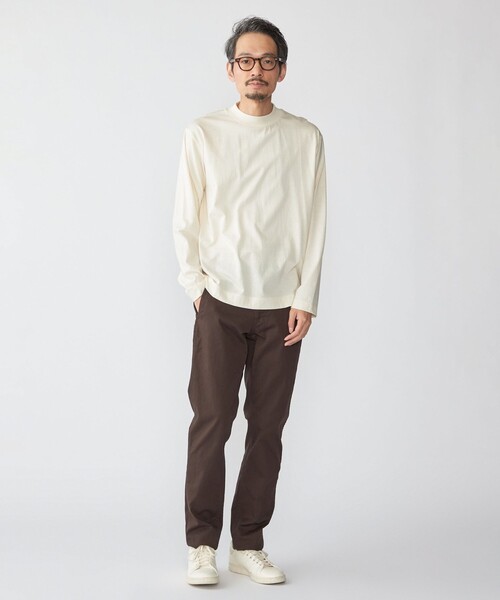 SHIPS（シップス）の「SHIPS: コットンウール モックネック ロングスリーブ Tシャツ（Tシャツ/カットソー・メンズ・オフホワイト/ライトグレー/ダークブラウン・SMALL/MEDIUM/LARGE/X-LARGE）」の22枚目の写真