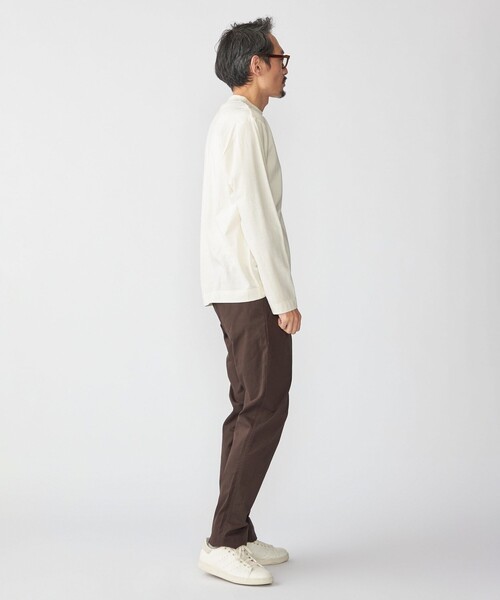 セール】SHIPS: コットンウール モックネック ロングスリーブ Tシャツ