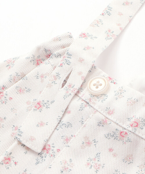 SLAP SLIP（スラップスリップ）の「花柄ツイルデニムサスペンダー付き裾レーススカパン(90~130cm)（スカート・キッズ・ホワイト系その他2/ネイビー/ベージュ・90cm/110cm/100cm/120cm/130cm）」の20枚目の写真