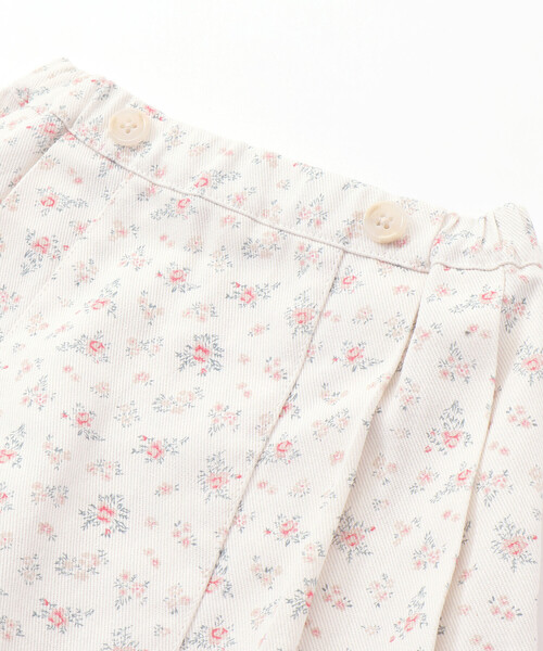 SLAP SLIP（スラップスリップ）の「花柄ツイルデニムサスペンダー付き裾レーススカパン(90~130cm)（スカート・キッズ・ホワイト系その他2/ネイビー/ベージュ・90cm/110cm/100cm/120cm/130cm）」の21枚目の写真