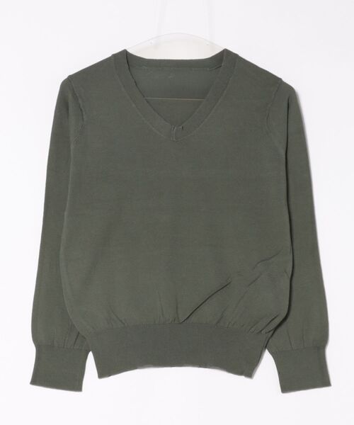 KOBE LETTUCE（コウベレタス）の「[ 綿シリーズ ] シンプルプルオーバートップス（ニット/セーター・レディース・ベージュ/モカ/グリーン/ブラック・F）」の2枚目の写真