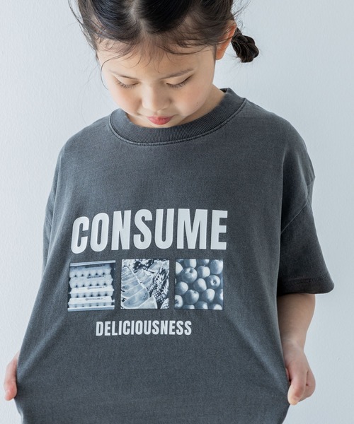 LOWRYS FARM(ローリーズファーム)の「フォトプリントT 324933(Tシャツ/カットソー・キッズ・チャコールグレー/ブラック/ホワイト/ホワイト系その他・110cm/120cm/130cm/140cm/150cm)」の4枚目の写真