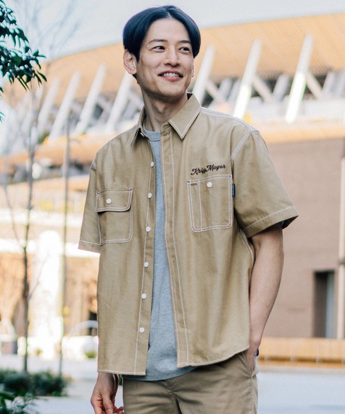 セール】シャンブレーワーク半袖シャツ（シャツ/ブラウス）｜KRIFF