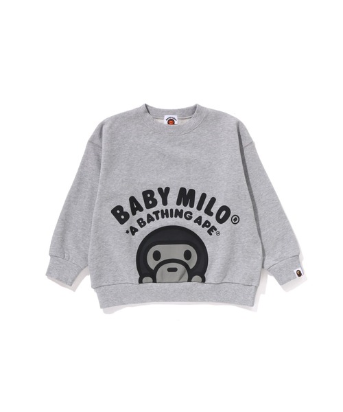 希少 アベイシングエイプ スエット トレーナー ベビーマイロ BAPE L A BATHING APE BABY MILO スウェット サックスブルー L エイプ