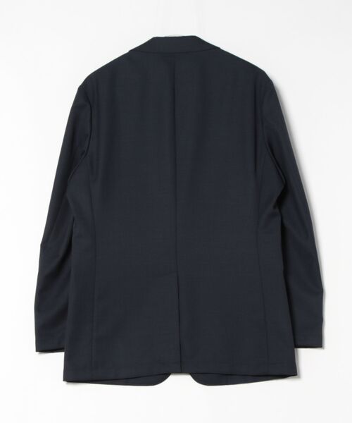 TAKA-Q(タカキュー)の「【ウール混 裏地ストレッチ】タカキュー 2ボタン ジャケット 組織紺(テーラードジャケット・メンズ・ネイビー・S/MEDIUM/LARGE/X-LARGE)」の2枚目の写真