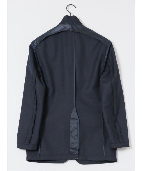 TAKA-Q(タカキュー)の「【ウール混 裏地ストレッチ】タカキュー 2ボタン ジャケット 組織紺(テーラードジャケット・メンズ・ネイビー・S/MEDIUM/LARGE/X-LARGE)」の6枚目の写真
