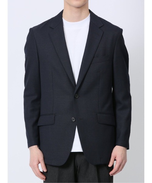 TAKA-Q(タカキュー)の「【ウール混 裏地ストレッチ】タカキュー 2ボタン ジャケット 組織紺(テーラードジャケット・メンズ・ネイビー・S/MEDIUM/LARGE/X-LARGE)」の8枚目の写真