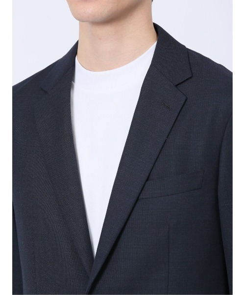 TAKA-Q(タカキュー)の「【ウール混 裏地ストレッチ】タカキュー 2ボタン ジャケット 組織紺(テーラードジャケット・メンズ・ネイビー・S/MEDIUM/LARGE/X-LARGE)」の11枚目の写真