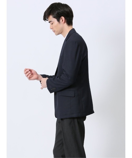 TAKA-Q(タカキュー)の「【ウール混 裏地ストレッチ】タカキュー 2ボタン ジャケット 組織紺(テーラードジャケット・メンズ・ネイビー・S/MEDIUM/LARGE/X-LARGE)」の13枚目の写真
