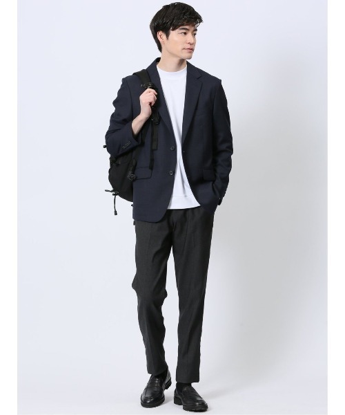 TAKA-Q(タカキュー)の「【ウール混 裏地ストレッチ】タカキュー 2ボタン ジャケット 組織紺(テーラードジャケット・メンズ・ネイビー・S/MEDIUM/LARGE/X-LARGE)」の16枚目の写真