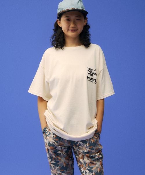 KAVU(カブー)の「KAVU/カブー High rock Tee/ハイロックティー(Tシャツ/カットソー・メンズ・ブラック/ホワイト/ナチュラル/ブルー・MEDIUM/X-LARGE/LARGE)」の3枚目の写真