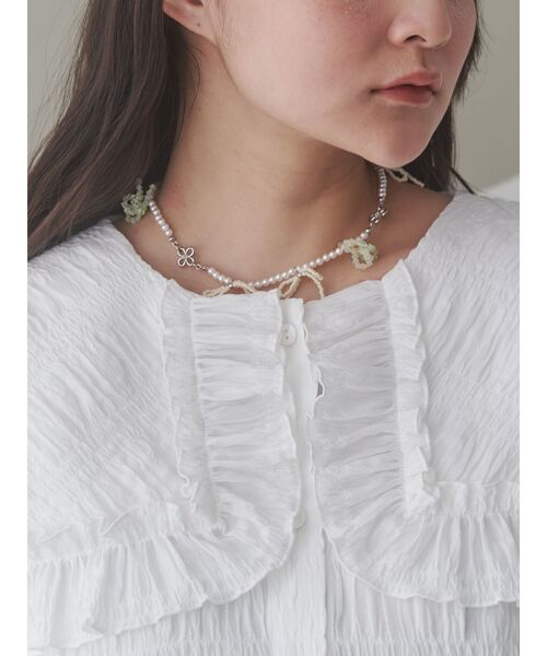 merry jenny（メリージェニー）の「お花畑のネックレス（ネックレス・レディース・イエロー/ピンク・FREE）」の2枚目の写真