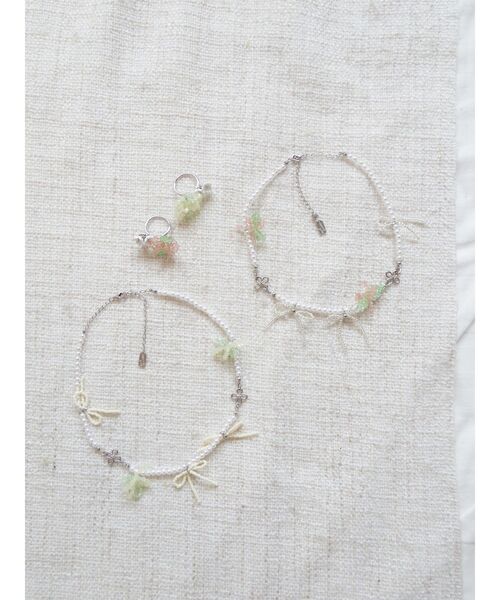 merry jenny（メリージェニー）の「お花畑のネックレス（ネックレス・レディース・イエロー/ピンク・FREE）」の3枚目の写真