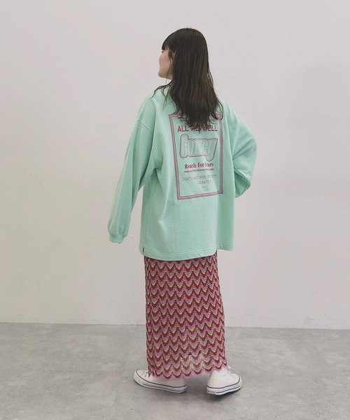 niko and...（ニコアンド）の「【MODE NORM CORE】ナミナミスカラップナロースカート（スカート・レディース・ピンク/グリーン/ブルー・MEDIUM/LARGE）」の7枚目の写真