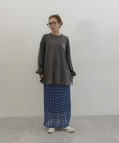 niko and...（ニコアンド）の「【MODE NORM CORE】ナミナミスカラップナロースカート（スカート・レディース・ピンク/グリーン/ブルー・MEDIUM/LARGE）」の15枚目の写真