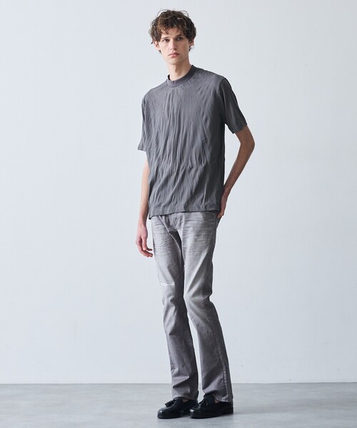 5351 POUR LES HOMMES（ゴーサンゴーイチプールオム）の「ワッシャー 半袖 Tシャツ（Tシャツ/カットソー・メンズ・ブラック/グレー/ホワイト・44/46/48/50）」の16枚目の写真