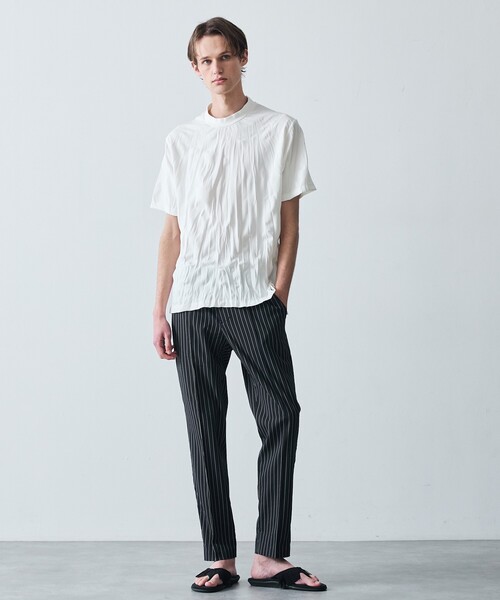 5351 POUR LES HOMMES（ゴーサンゴーイチプールオム）の「ワッシャー 半袖 Tシャツ（Tシャツ/カットソー・メンズ・ブラック/グレー/ホワイト・44/46/48/50）」の18枚目の写真