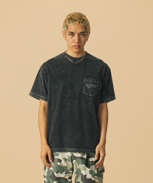 売切れ前に XLARGE CHEMICAL WASH ADDRESS S/S POCKET TEE X-LARGE|エクストララージ】CHEMICAL WASH ADDRESS S/S POCKET